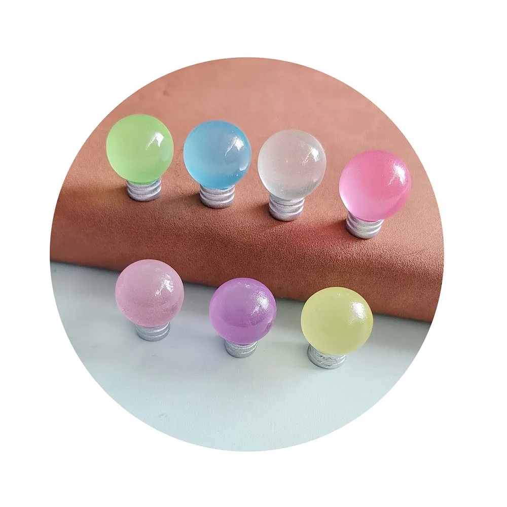 100pcs Light Lamp Mini Resins Figurines Luminous Dolls Cute Mini