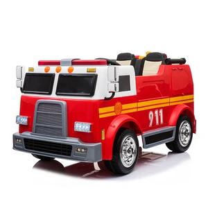 Two Seater Battery Operated Toy Car 24V Electric Ride on Kids Fire Truck