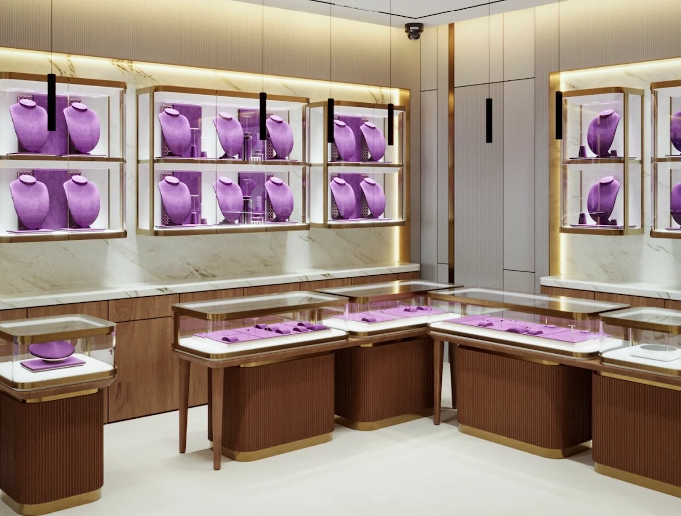 Custom Luxury Stainless Steel Jewelry Showcase Cabinet