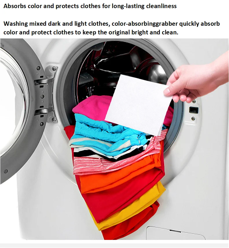 Oem Laundry Washing Machine Dye Trapping Nonwoven Color Catcher Grabber