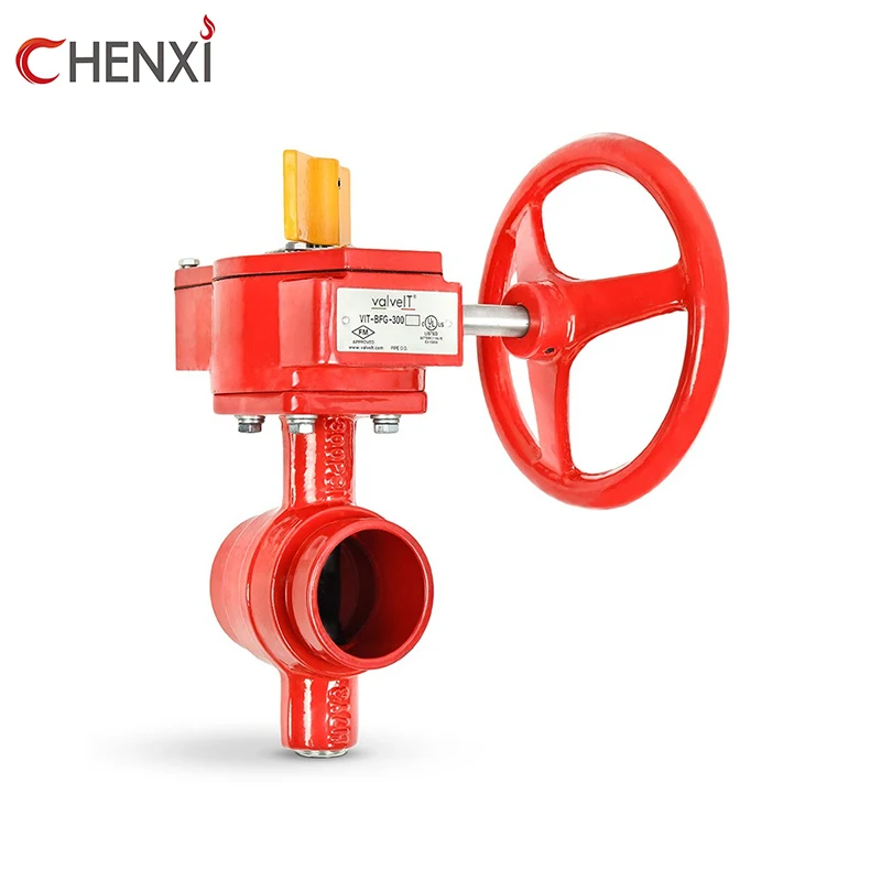 High Quality UL FM Approved  DN200 Lugged Wafer Flanged Butterfly Valve with Tamper Switch