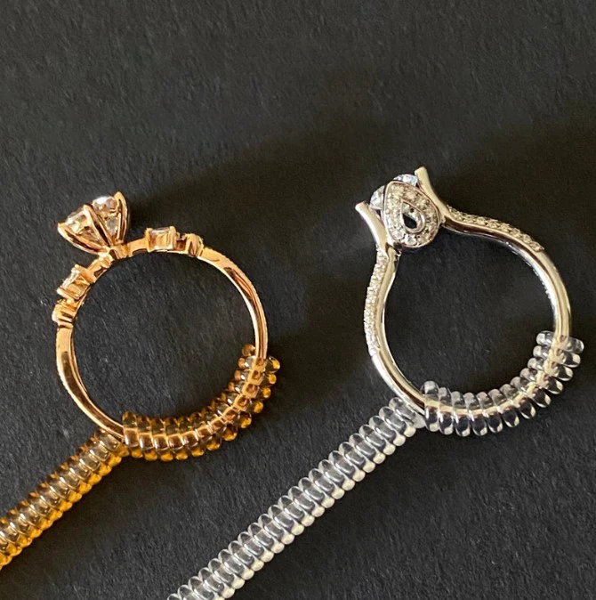 Силиконовый регулирующий Размер кольца для свободных колец Невидимый Прозрачный