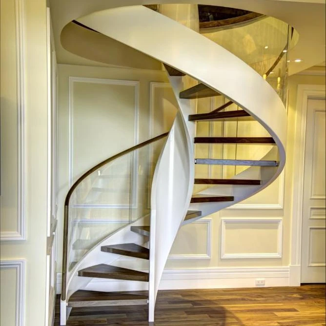 Элегантная твердая деревянная лестница из нержавеющей стали со стеклянной сталью спиральная мраморная цена