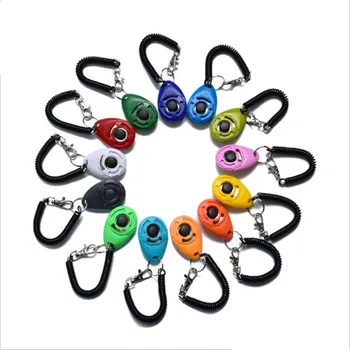 Multi-colors New Arrival Plastic Pet Clicker Dog Training Metal Clicker Sound Stop Barking Training Whistle Dog Toys
