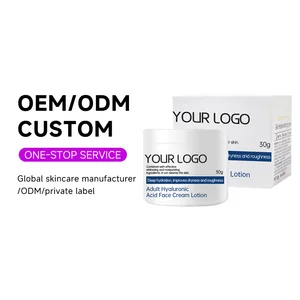 OEM Skin Care Lightening Nourishing Soothing Face Moisturizing Chemical Composition Adult Hyaluronic Acid Facial Cream Lotion