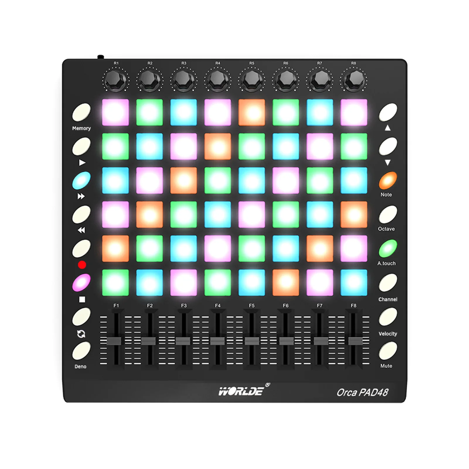 WORLDE PAD48 - Portable MIDI Drum Pad Controller with 48 Pads
