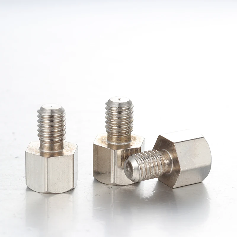 Secure Payment Precision Aluminum Lathe Machinery SpareTurning Hexagon Stud Parts manufacture