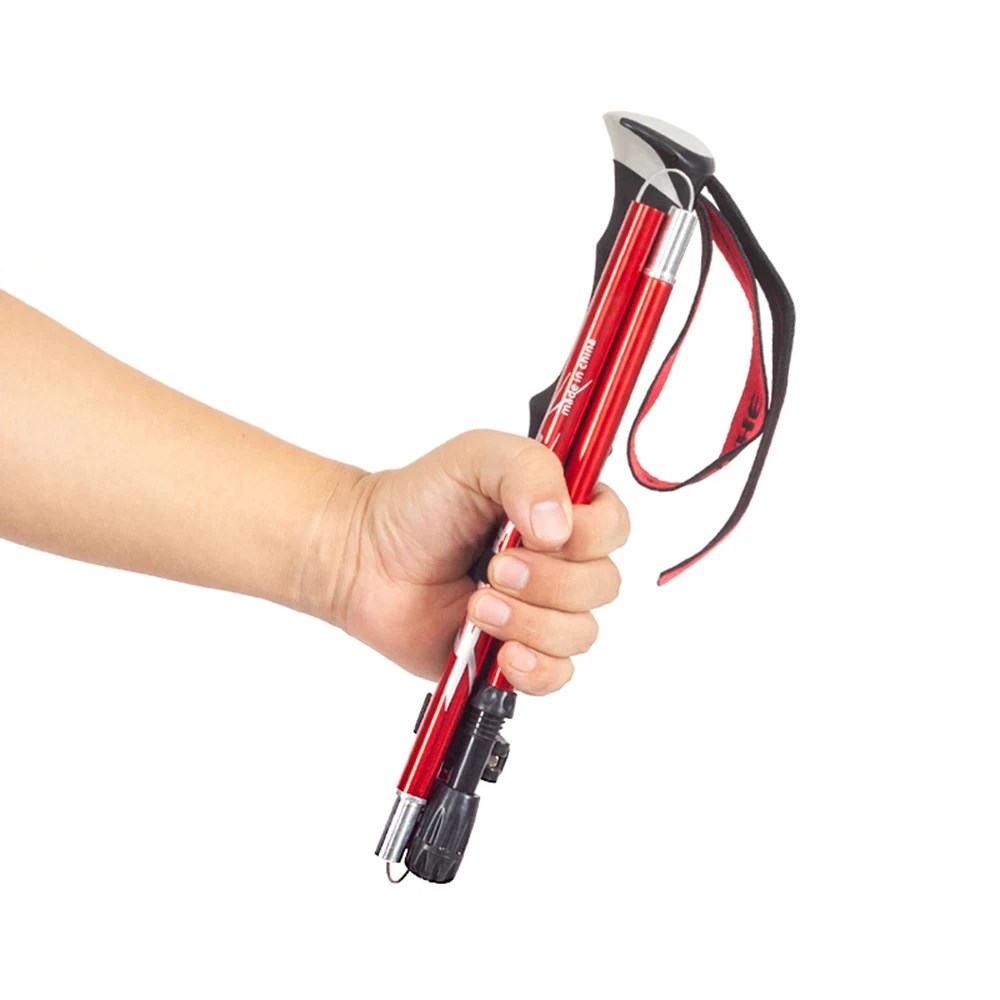 Telescopic Folding Trekking Pole Lightweight For Outdoor Hiking_voghion.com