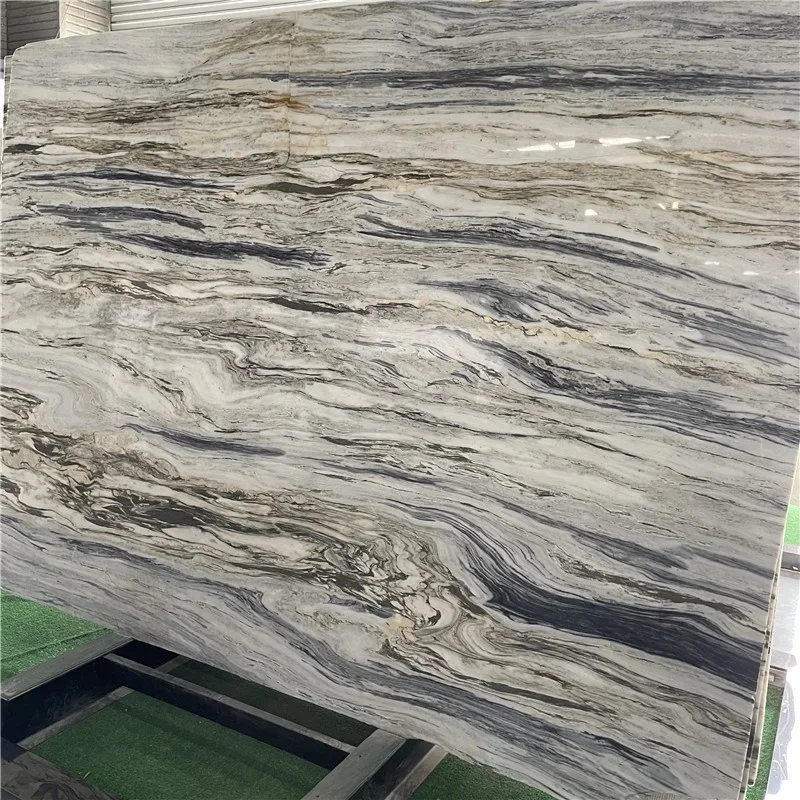 product luxury natural silk impression marble slabs for villa and hotel background wall decoration-3