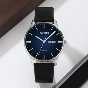 Skmei 2250 Luxury Chronograph Sport Fashion New Waterproof Stainless Steel Custom Men Black Minimalist Thin Leather Antique Coin