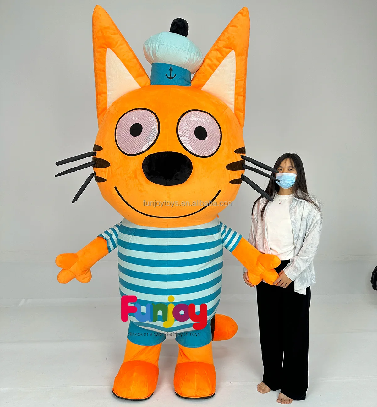 Inflatable Cat in the Hat Costume Mascot Cartoon Cat Advertising