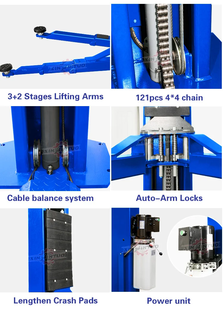 Xinjintuo car lifter hydraulic 2 post lift