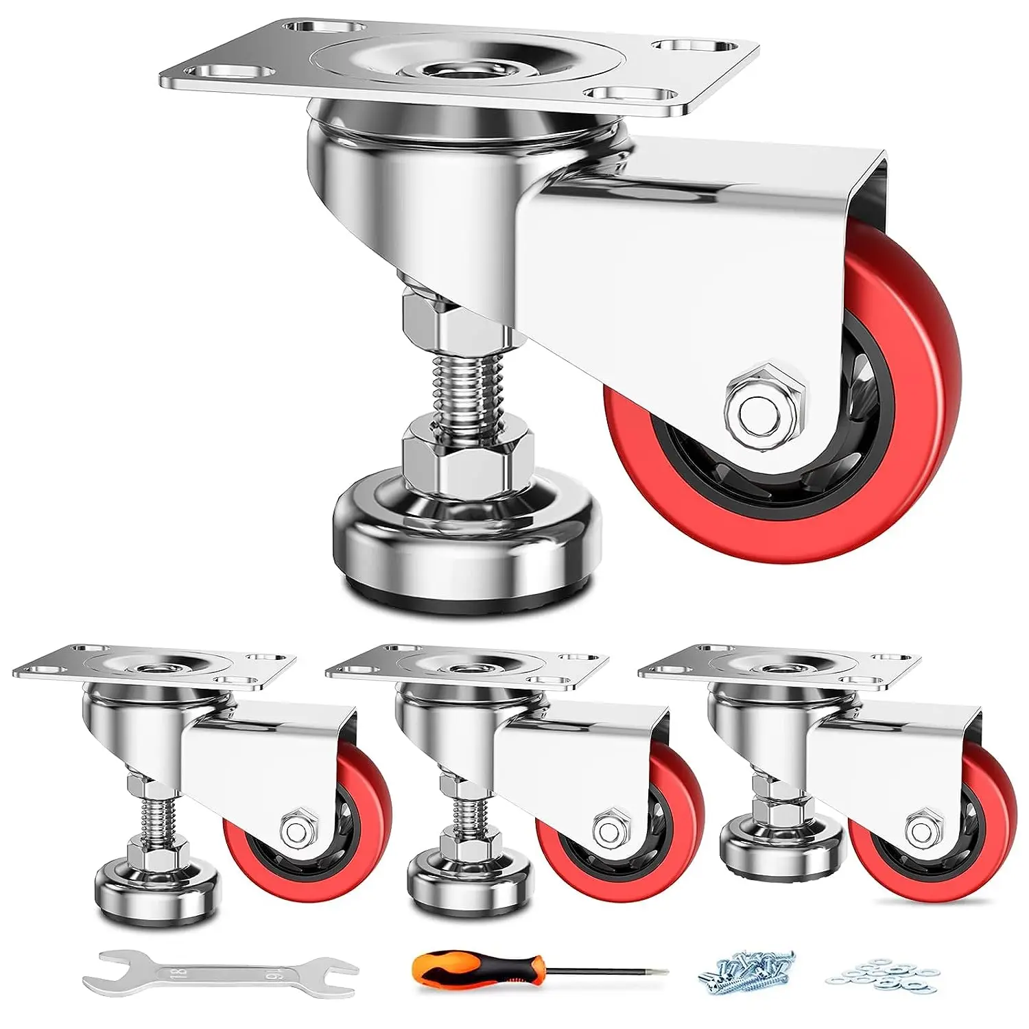 High Quality Adjustable Anti Vibration Leveling Casters Heavy Duty Swivel Casters for Workbench Machine Equipment and Furniture