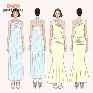 High Quality Women's Maxi Halter Neck Sleeveless Elegant Casual Sexy Lace Breathable Summer Dresses Customized Clothing Solid