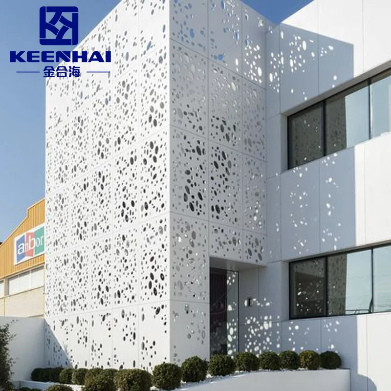 Modern Design Aluminium Perforated Facade Panel Decorative Laser Cutting for Outdoor Wall Cladding From China Supplier
