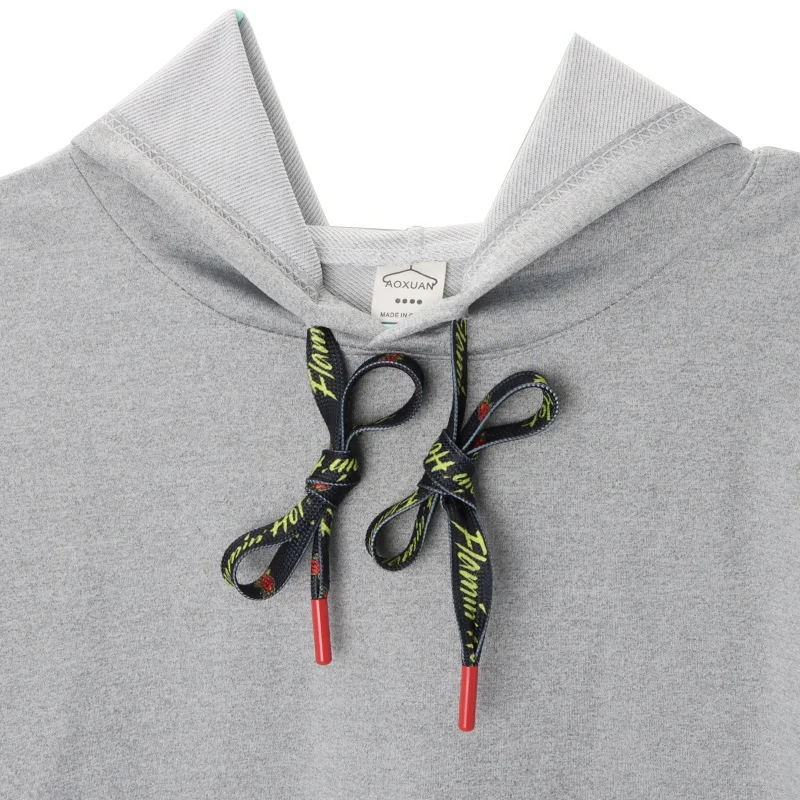 Wholesale Custom Drawstring for Flat Hoodie Strings Metal Aglets Cotton  Rope Laces Polyester Drawcord for Hoodie Garment