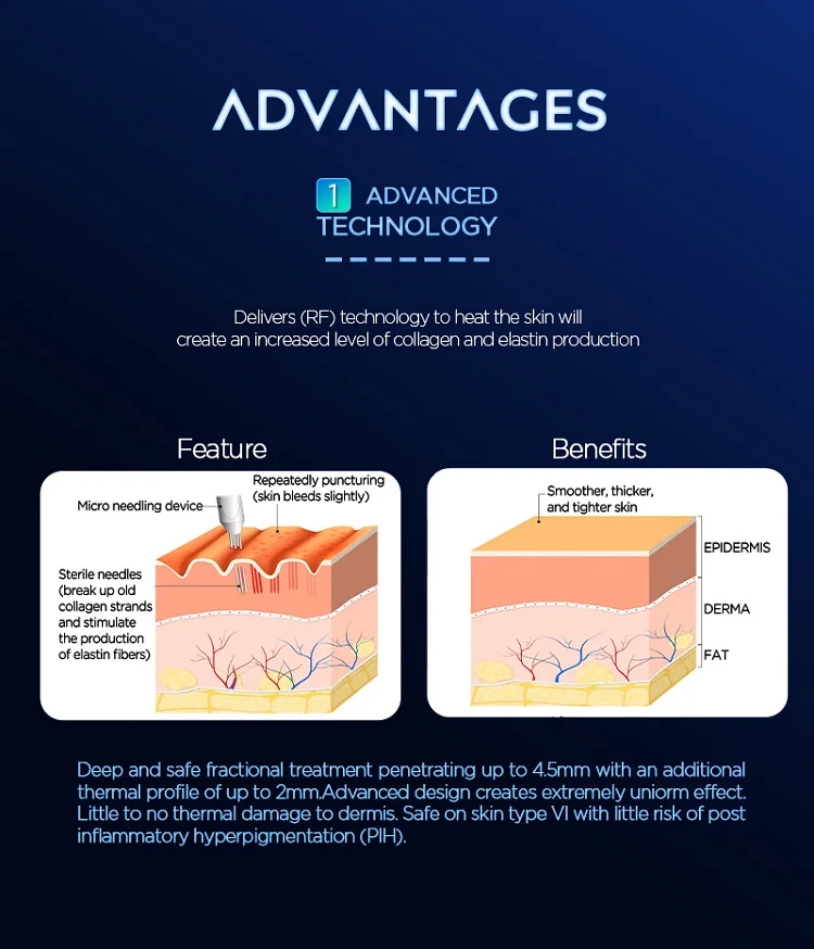 ADSS RF Fractional Microneedle morpheus face lifting machine