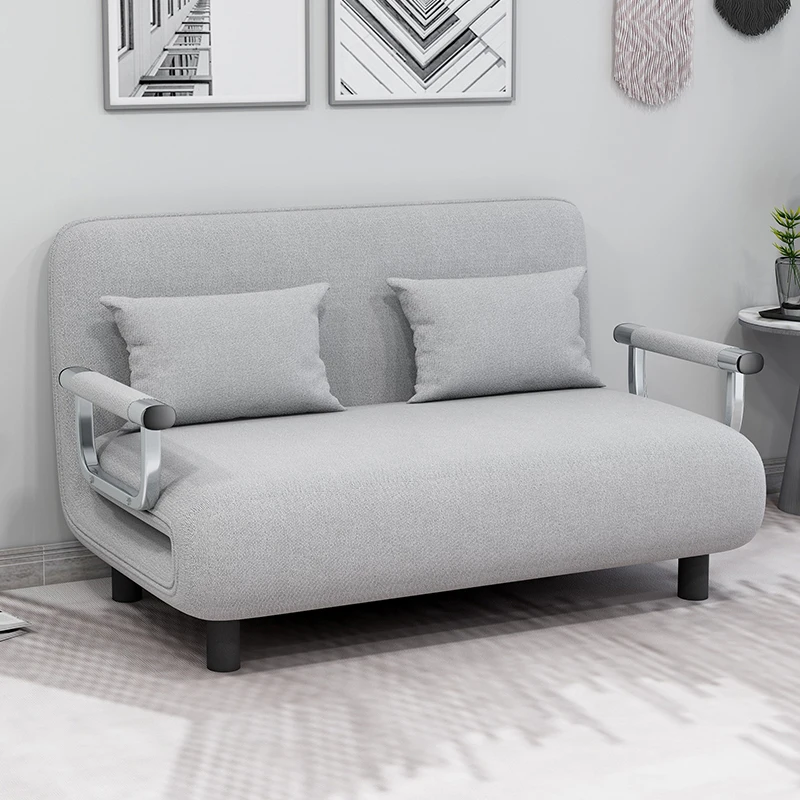 Latest Design Home Furniture 3 Fold Soft Sleeper Sofa  Bed Grey Folding Sofa Bed