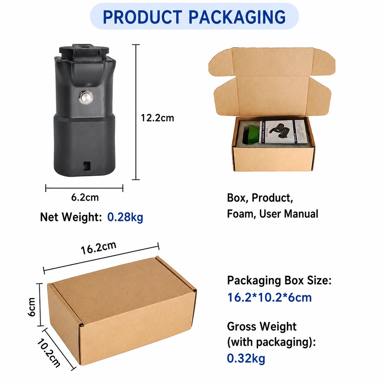 AOTAI Type 2 South Africa Socket V2L Adapter 16A 3.5kW 230V AC Vehicle Load Adapter BYD GWM / Haval OMODA JAECOO Chery