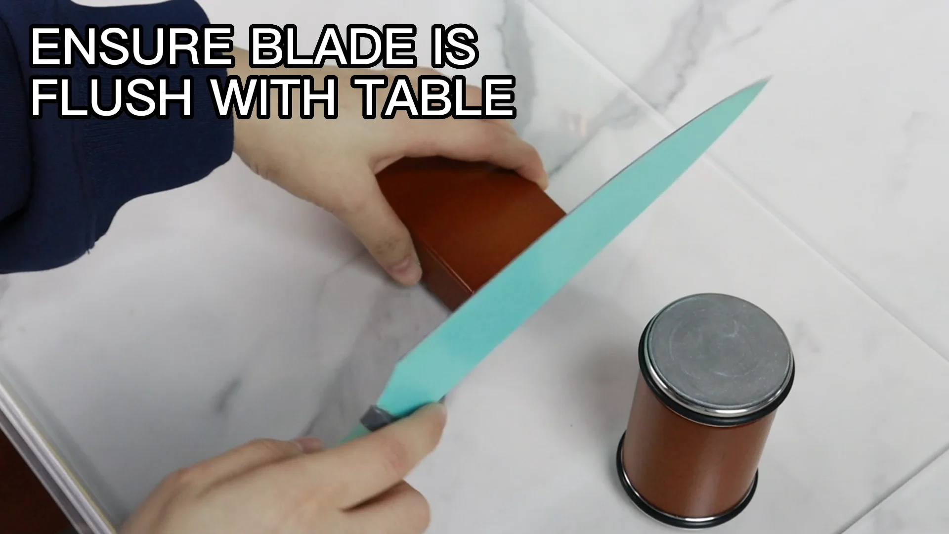 Wooden Oval Portable Manual Knife Sharpening Kit Tumbler Diamond Knives