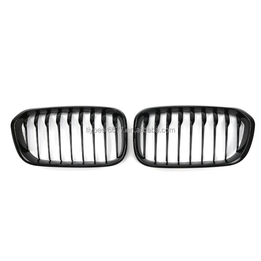 product tiypeor single line front center grill for bmw series 1 f20 f21 2015   2018 facelift front kidney grille black various style-2