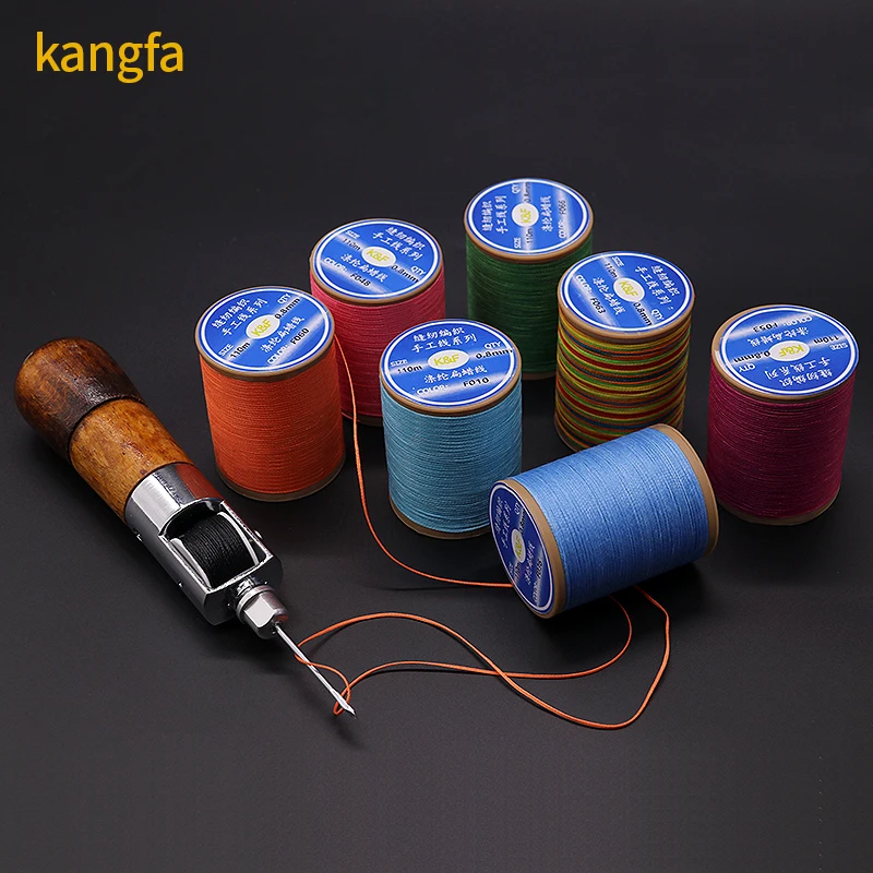 Leather Waxed Thread Cord 150D 110M Wax String Cord Sewing Craft Tool DIY Hand Thread Flat Sewing Line 0.8mm