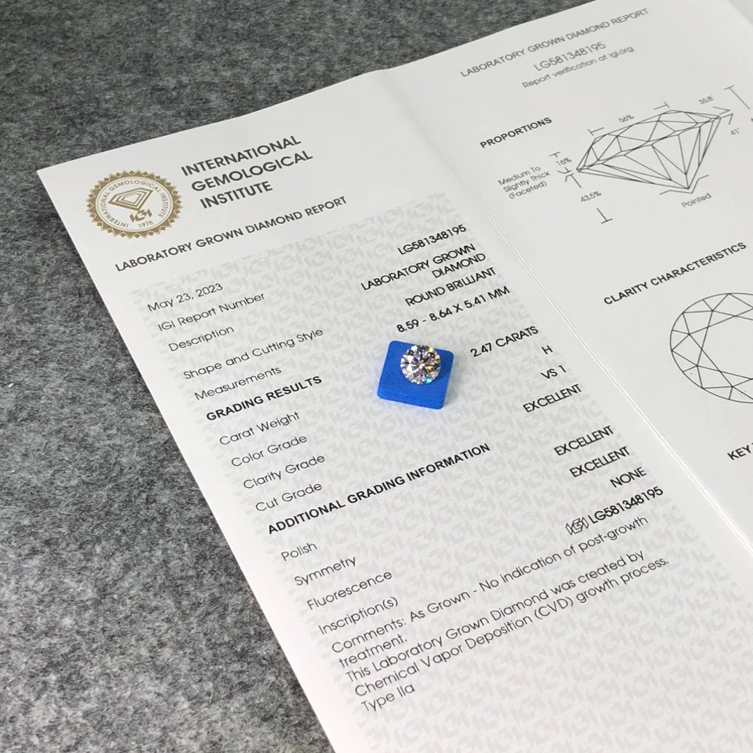 CVD HPHT IGI GIA Certified Lab Grown Diamonds for Watches