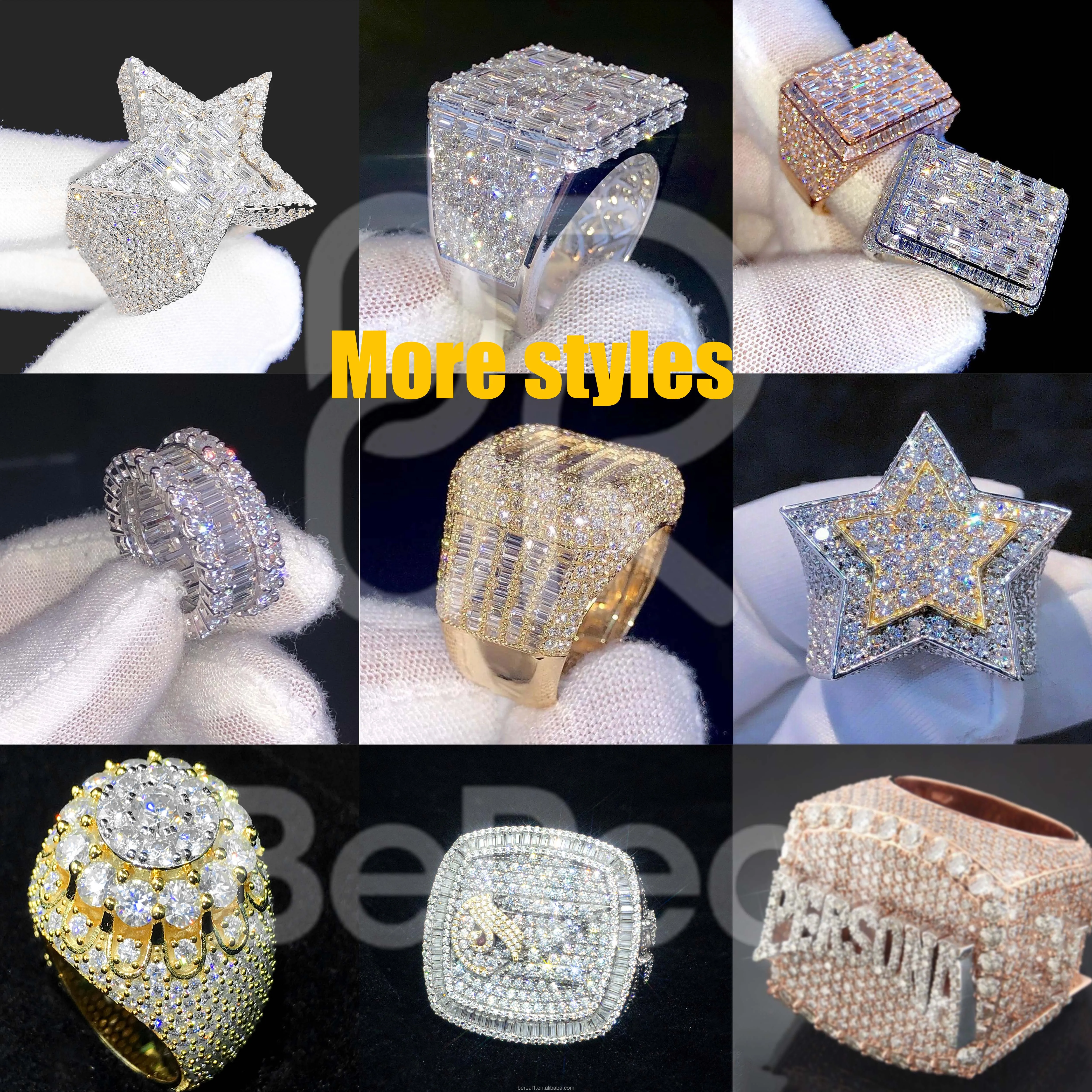 Shop Our Factory Custom VVS Moissanite Ring - Pass Diamond Test
