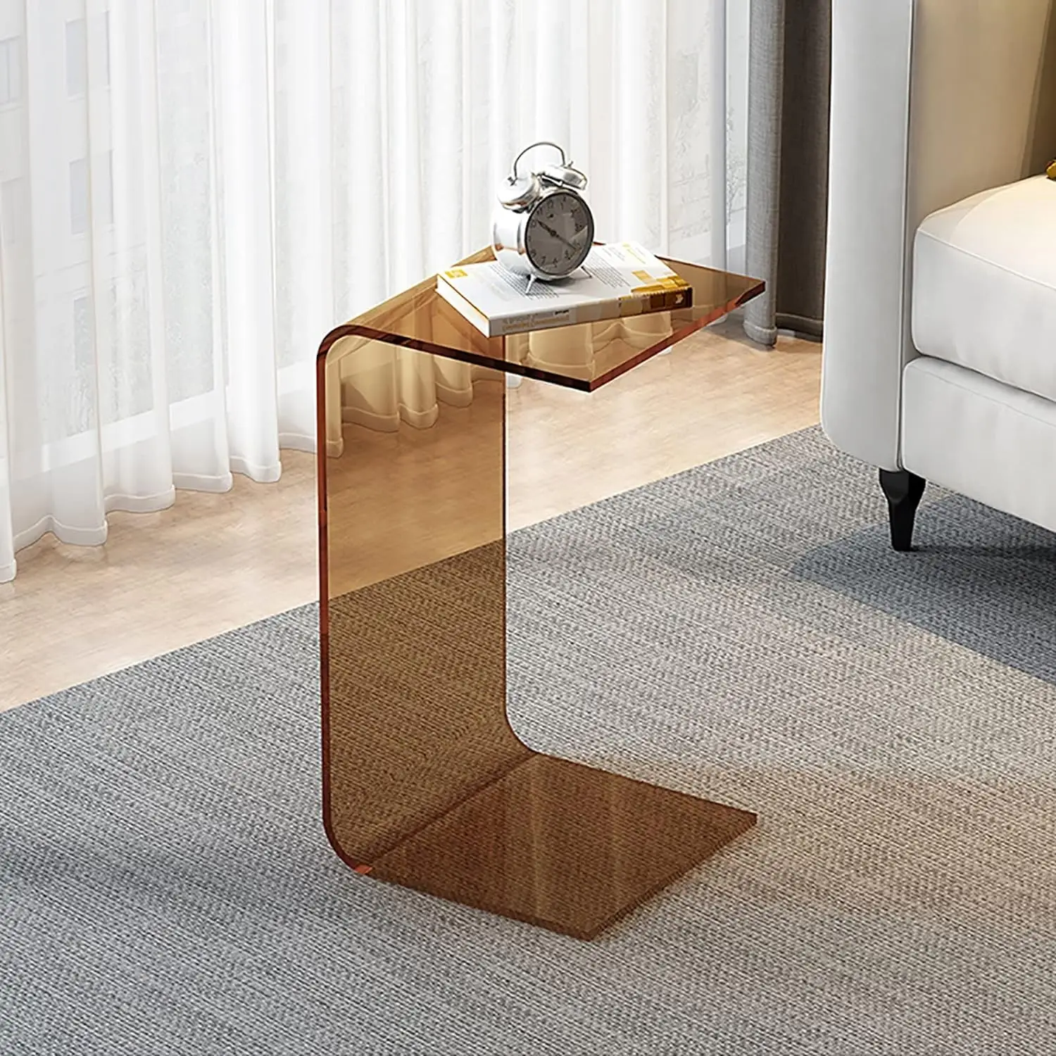 Custom Clear Acrylic Side Table Multipurpose End Table Accent Table ...
