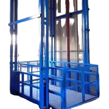 Hoisting  Elevator Lift Customized Height Hydraulic Chain Lift Heavy Objects Guide Rail Indoor Industrial Warehouse Cargo Lift