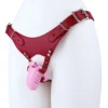 AS-034 pink cage+red belt