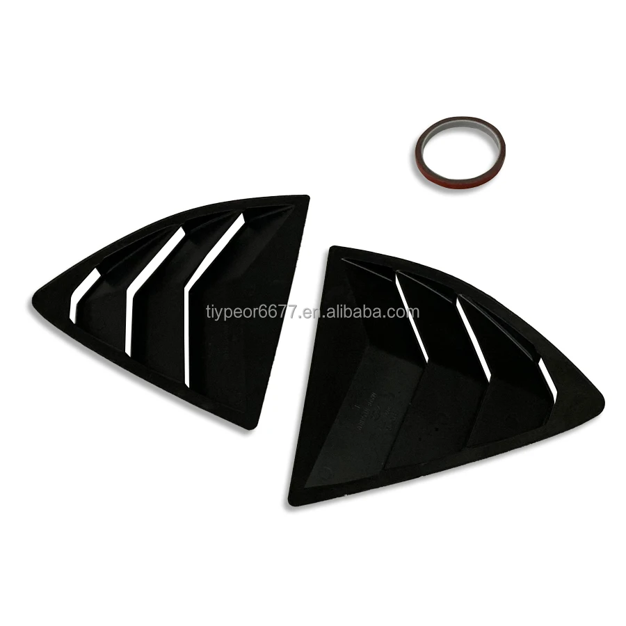 product tiypeor glossy black window louver vent cover for honda city 2021   side vent window quarter louver cover-7