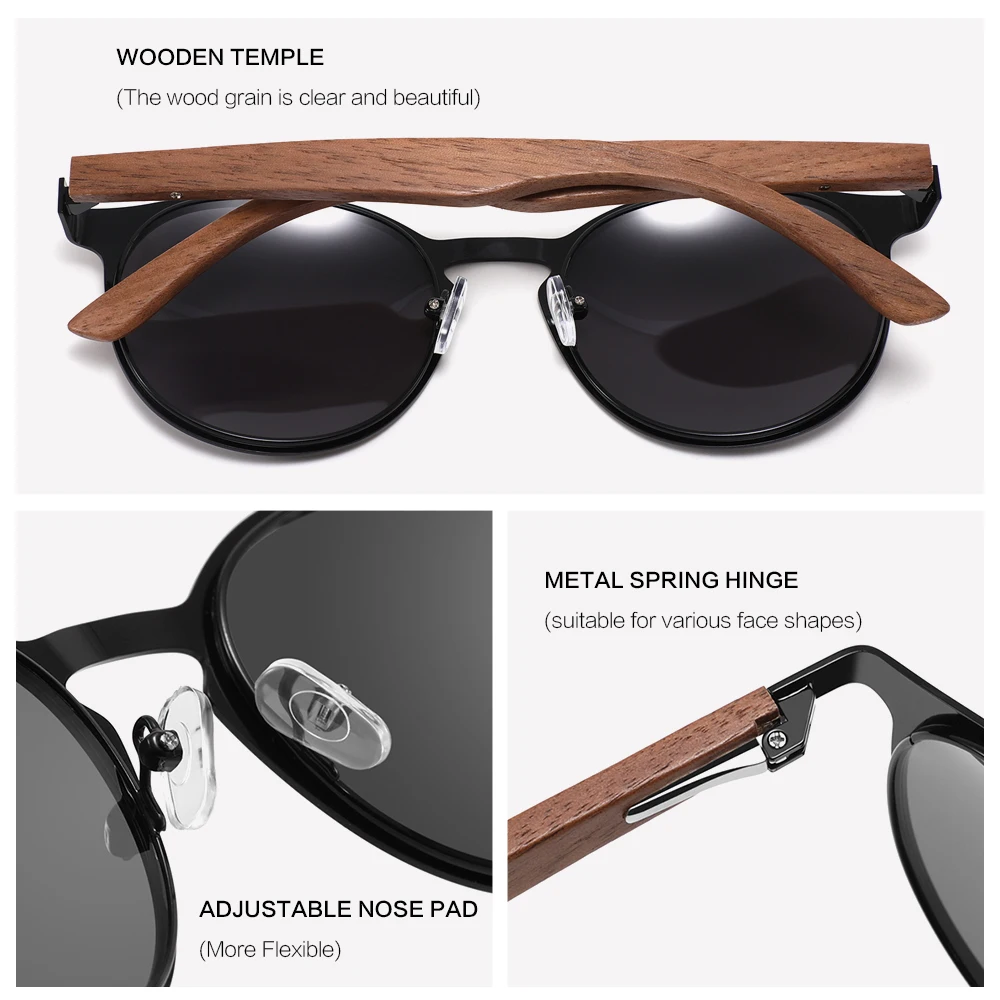 Conchen New Stylish Design Custom Glasses Brand Polarized Wooden Bamboo ...