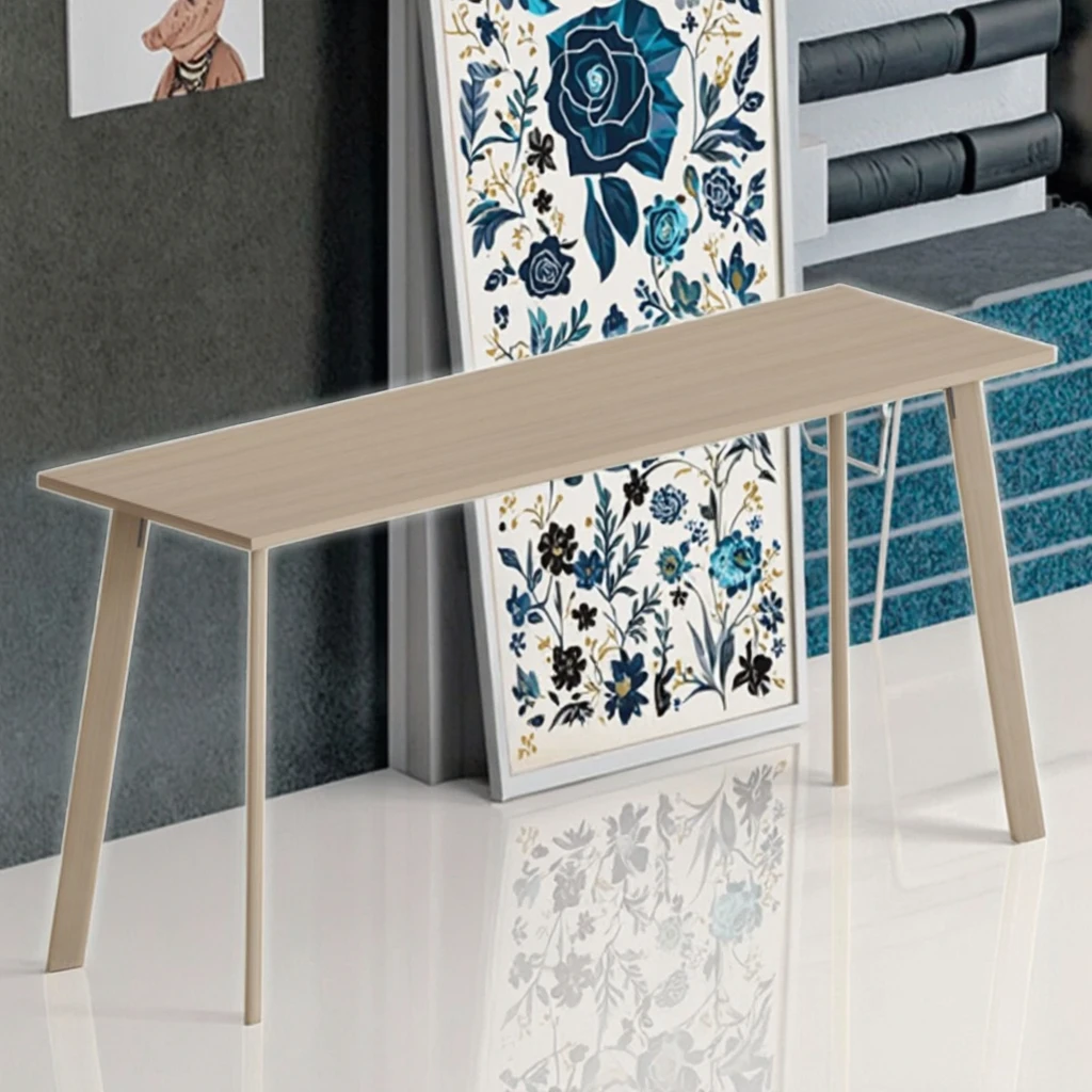 Modern Bar Counter Table with Aluminum Oak Clamp Finished Legs for Professional Commercial Use 5