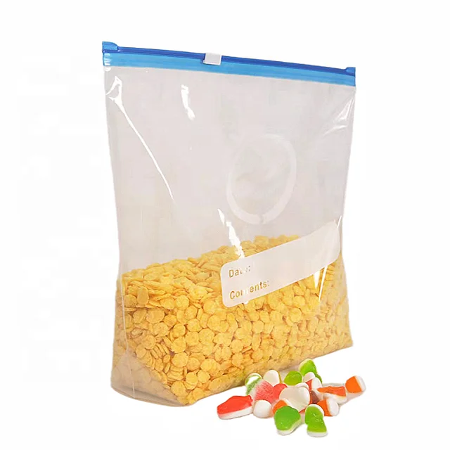 slider zipper plastic bag zip lock bags food storage reusable freezer bags
