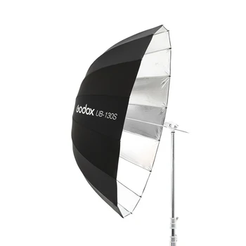 Godox UB-130S 51 Inch 130cm Parabolic Black Reflective Umbrella Studio Light Umbrella with Black Silver Diffuser Cover Cloth detail image