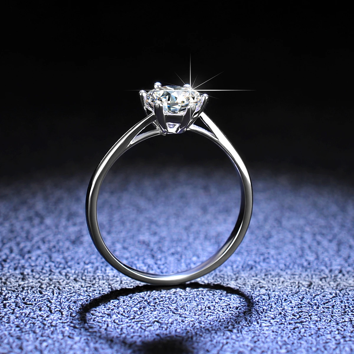 Fine Jewelry Diamond Ring Custom GRA VVS Carat Moissanite Finger Ring  S925 Silver Sterling Engagement Wedding Ladies Ring