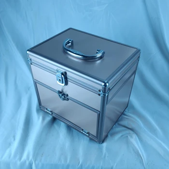 Aluminum Portable Travel Cosmetic Case Organizer Beauty Nail Polish Vanity Case Makeup Kits Storage Beauty Box