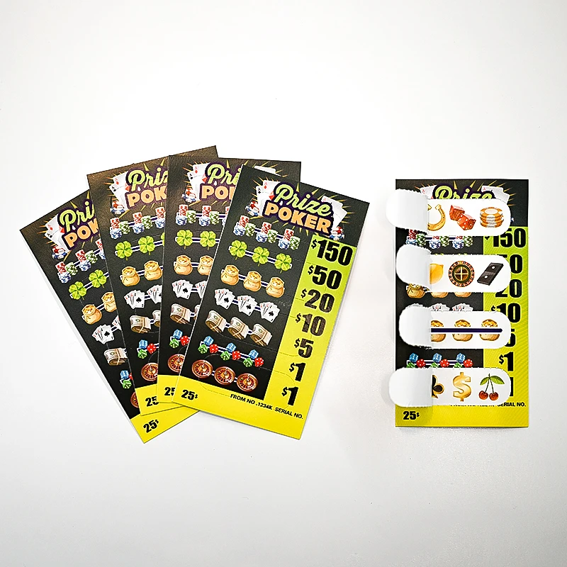 Professional Manufacturer Custom Printing Pull Tab Gambling Tickets