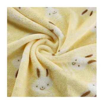 Manufacturers custom polyester flannel flannelette printed knitted fabric for blankets