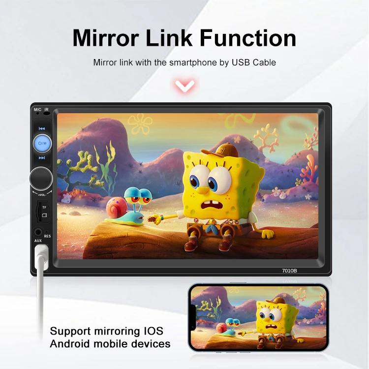 7010B 7 inch Dual Din Car Stereo Auto radio Head Unit Car Audio MP5 Multimedia Player car mp5 player