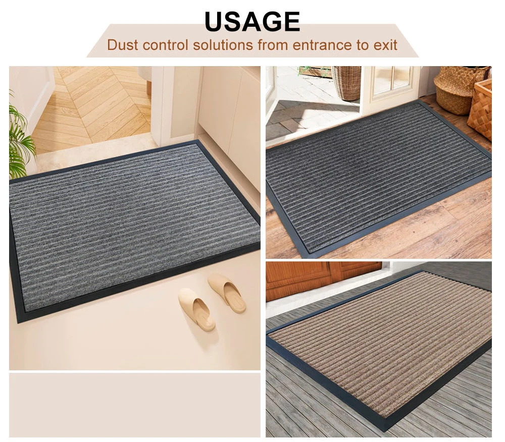 Custom Outdoor Industrial Doormat Rubber Mats Flooring Wholesale Plain Ribs Door Mats(图8)