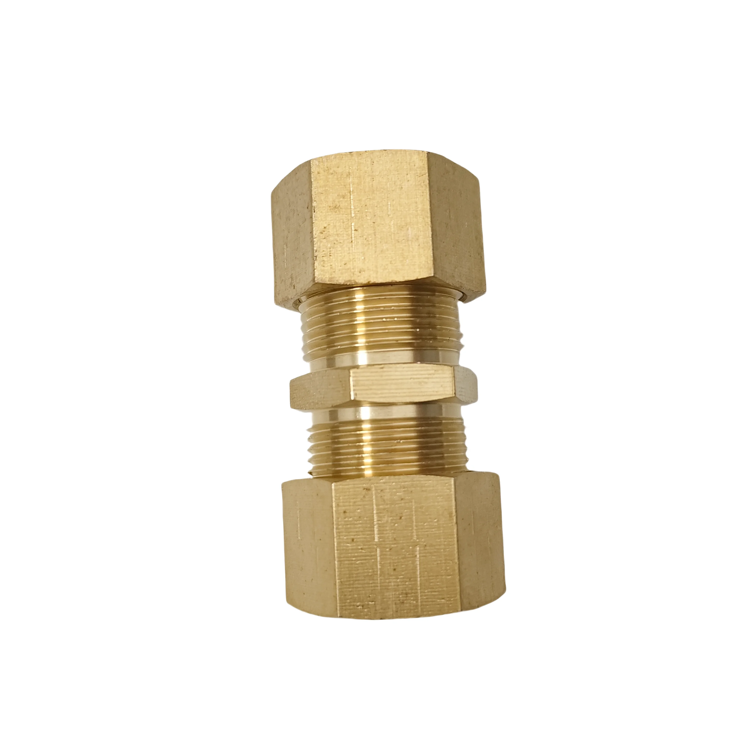 ChillWaves Brass Compression Tube Fitting, 1/8" OD X 1/8" NPT Female Compression Union Connector(10-PACK