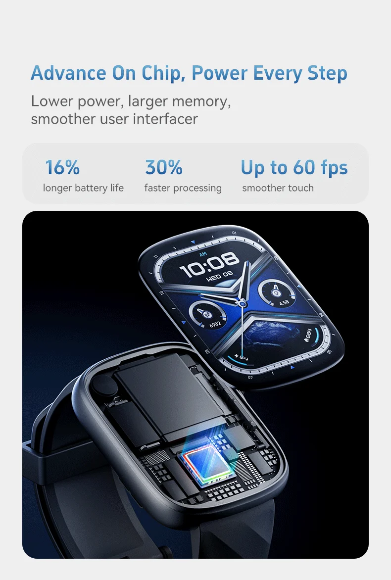  GTS10 Smart Watch 1.95Inch AMOLED 30M Waterproof Heart Rate Health Monitoring Sport Smartwatch for Men 2026