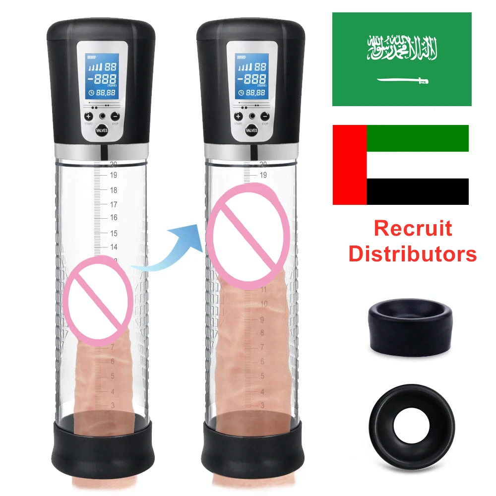 Rechargeable Penis Pump with LCD Automatic Penis Enlargement Male