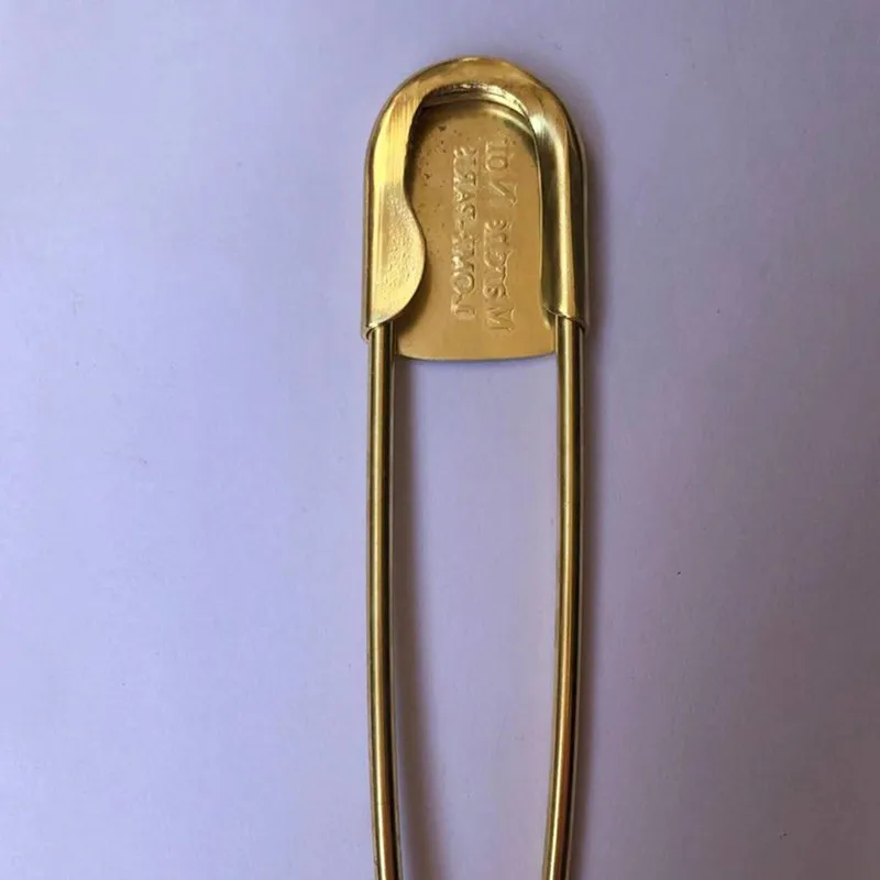 China Factory Custom 127MM Gold Color Stainless Steel Metal Laundry Large Safety Pin