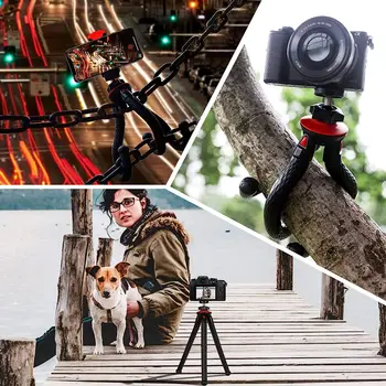 Mini Flexible Octopus Mobile Phone Holder Desktop Selfie Stick Tripod Stand for Smartphone detail image