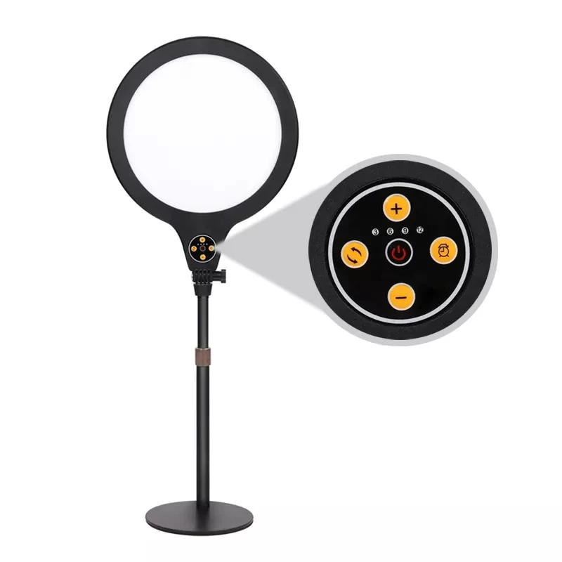 led Fill Light with Stand and Phone Holder 3500K-6000K Dimmable Selfie Ringlight For Live Video Streaming