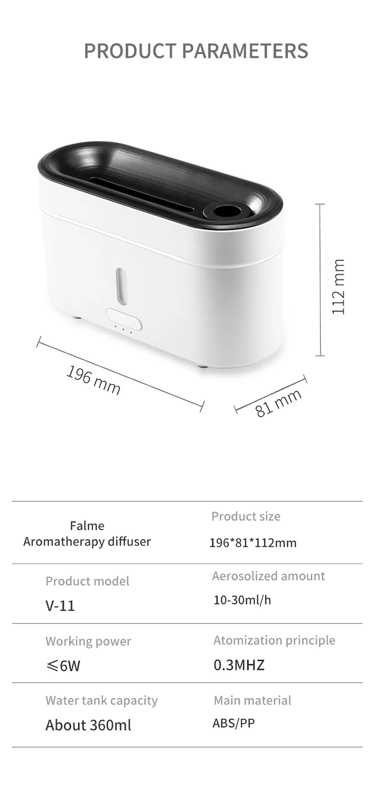 Imycoo Fire Essential Oil Diffuser 2022 New Flame Air Humidifier