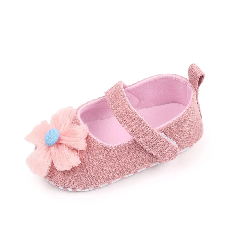Spring and Fall New Flower Soft Soled Baby Walking Shoes for Girls factory